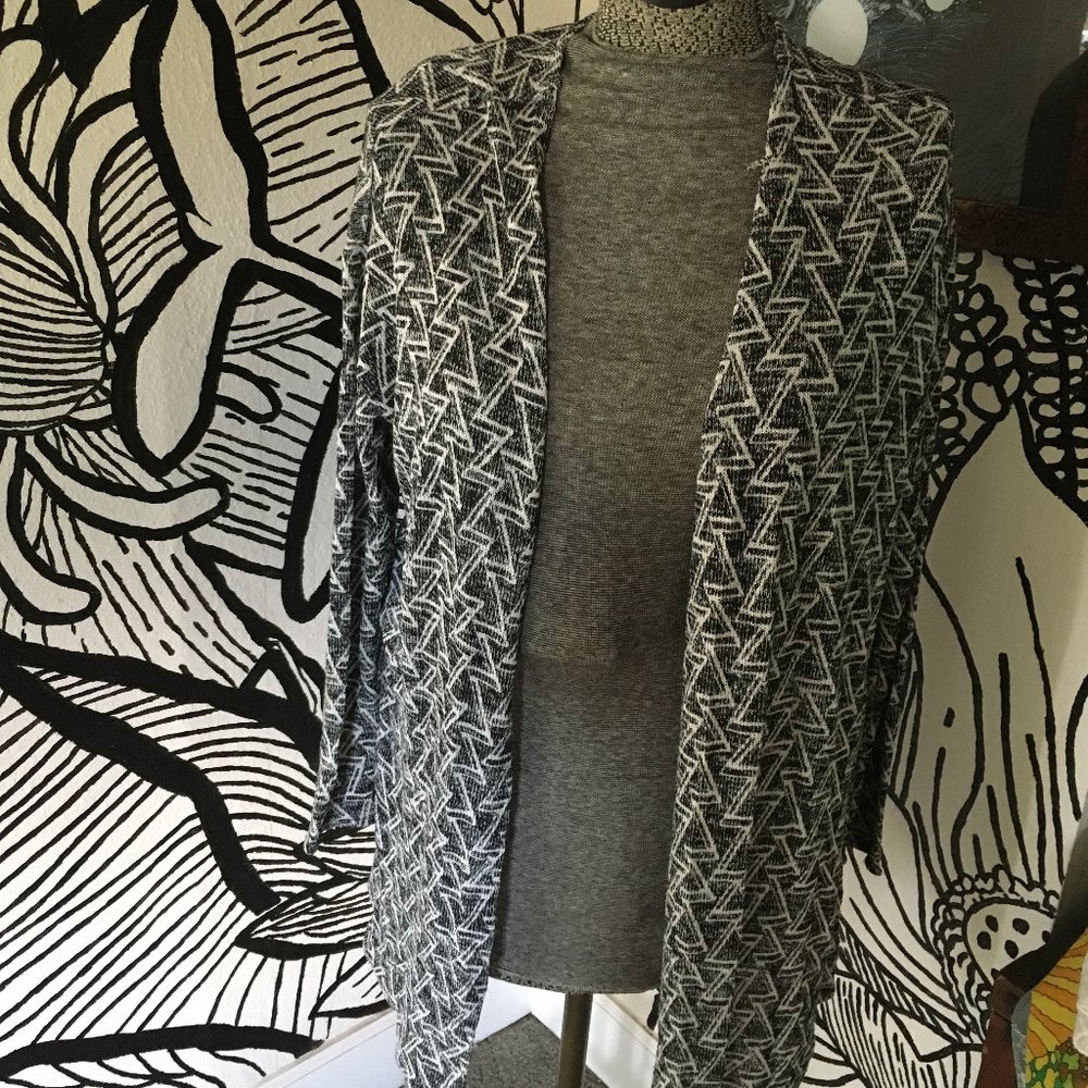 Divided Black and White Cardigan